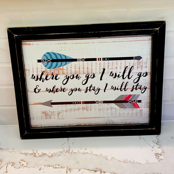 Other - EUC❗️”Where you go” wall decor 🤍 Ruth 1:16